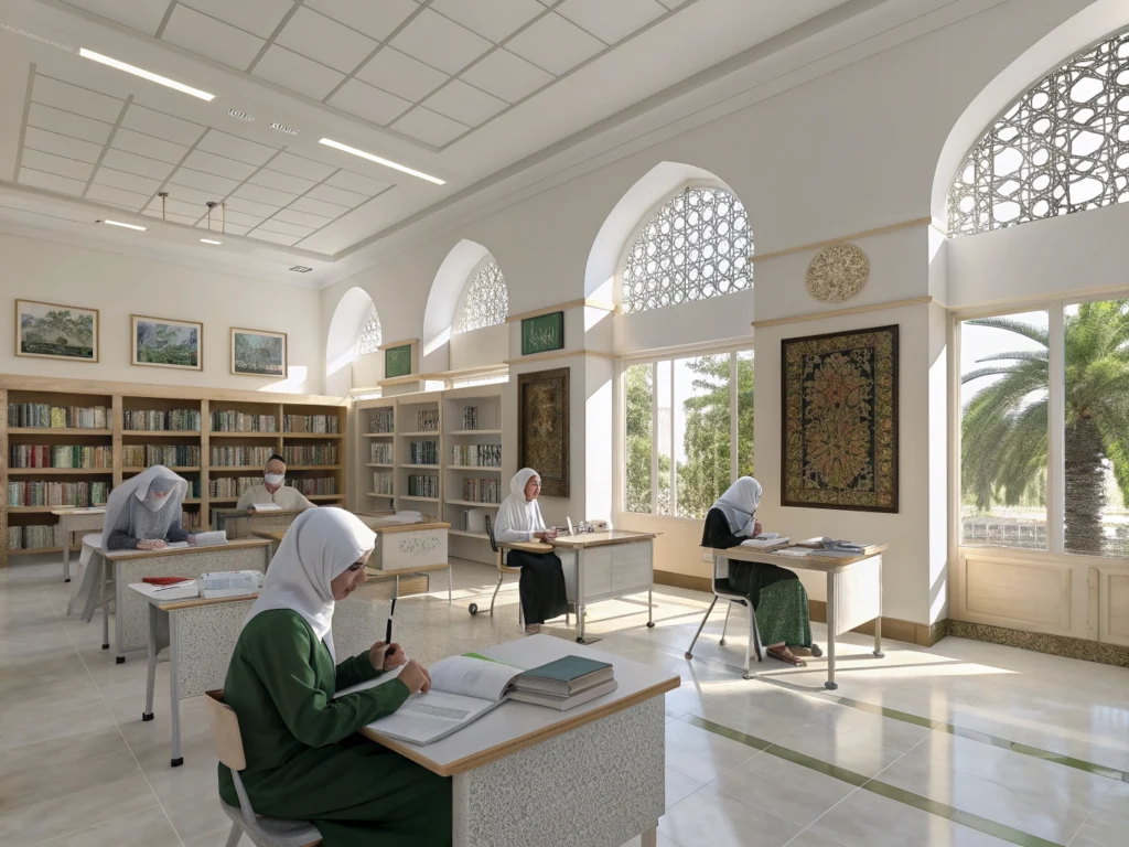Students studying at Jamia Tehfeez ul Islam Kalaske